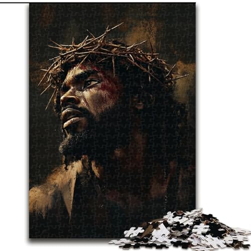 Puzzle für 1000 Teile, „Black Jesus“, 1000-teiliges Puzzle für Erwachsene, unmögliche pädagogische Heimdekoration, Spiele und Geschenke (Größe 50x75cm) von WGLINGX