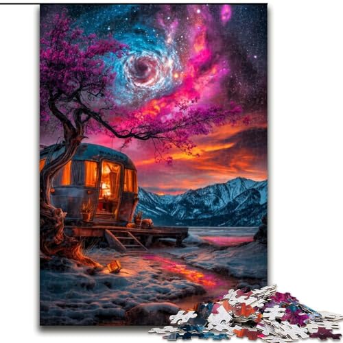 Puzzle für 1000 Teile, Andromeda-Nachthimmel, 1000-teiliges Puzzle, unmöglich, pädagogische Heimdekoration, Spiele und Geschenke (Größe 50x75cm) von WGLINGX