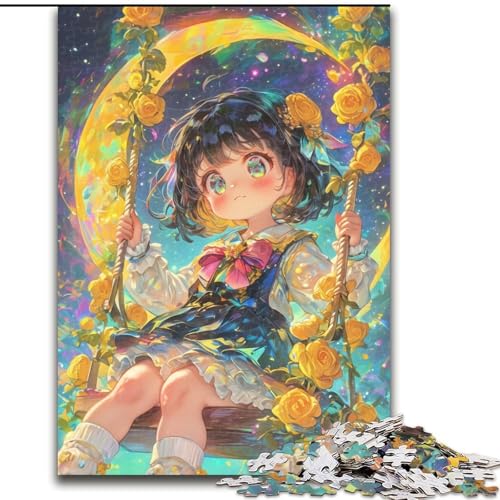 Puzzle für 1000 Teile, Anime-Mädchen, 1000-teiliges Puzzle für Erwachsene, unmögliche pädagogische Heimdekoration, Spiele und Geschenke (Größe 26x38cm) von WGLINGX