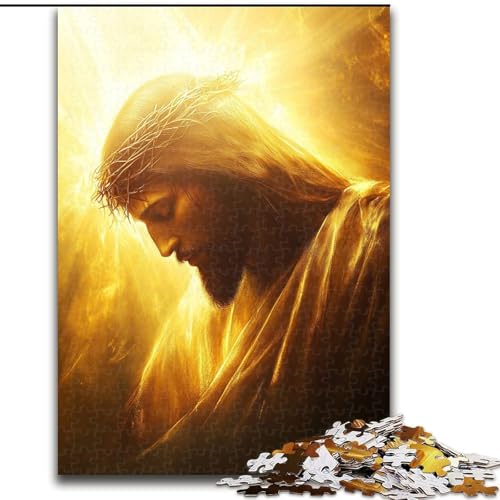 Puzzle für 1000 Teile, Jesus, 1000-teiliges Puzzle für Erwachsene, unmögliche pädagogische Heimdekoration, Spiele und Geschenke (Größe 26x38cm) von WGLINGX
