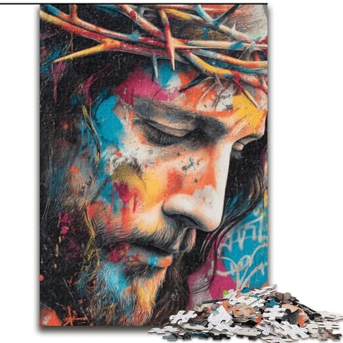 Puzzle für 1000 Teile, Jesus, 1000-teiliges Puzzle für Erwachsene, unmögliche pädagogische Heimdekoration, Spiele und Geschenke (Größe 50x75cm) von WGLINGX