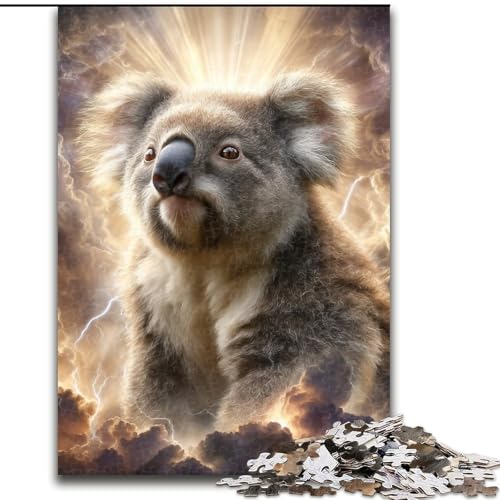 Puzzle für 1000 Teile, Koala, 1000-teiliges Puzzle, unmöglich, lehrreich, Heimdekoration, Spiele und Geschenke (Größe 50x75cm) von WGLINGX
