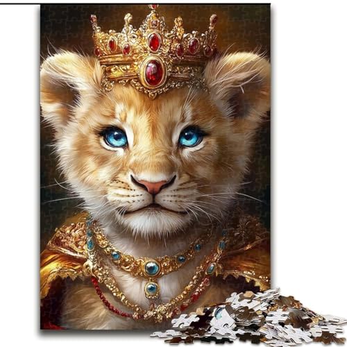 Puzzle für 1000 Teile, König des Löwenjungen, 1000-teiliges Puzzle, unmöglich, pädagogische Heimdekoration, Spiele und Geschenke (Größe 26x38cm) von WGLINGX