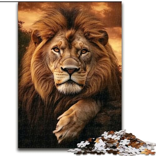 Puzzle für 1000 Teile, Löwe, 1000-teiliges Puzzle für Erwachsene, unmögliche pädagogische Heimdekoration, Spiele und Geschenke (Größe 26x38cm) von WGLINGX