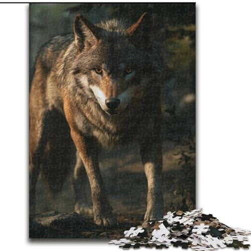 Puzzle für 1000 Teile, Wildwolf, 1000-teiliges Puzzle für Erwachsene, Heimdekoration, Familienspaß, ab 14 Jahren (Größe 26x38cm) von WGLINGX