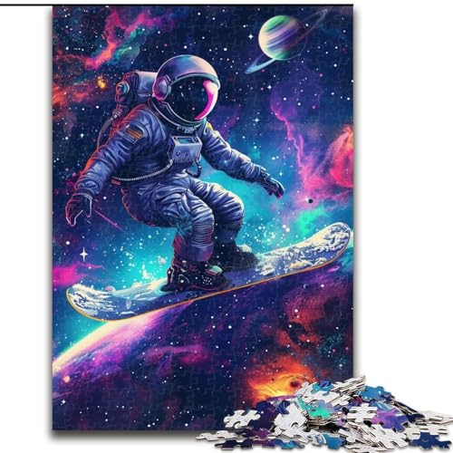 Puzzle für Erwachsene, 1000 Astronauten in der Galaxie, Puzzle für Erwachsene, 1000 Teile, für Teenager, Familien-Lernspiele, Heimdekoration, Geschenk (Größe 26x38cm) von WGLINGX