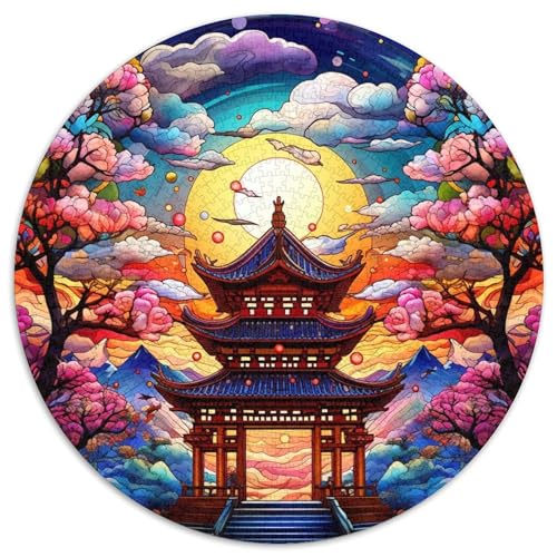 Puzzle für Erwachsene, 1000 Buntglasturm-Puzzles für Erwachsene, Geburtstagsgeschenkidee, anspruchsvolles Denkspiel (67,5 x 67,5 cm) von WGLINGX