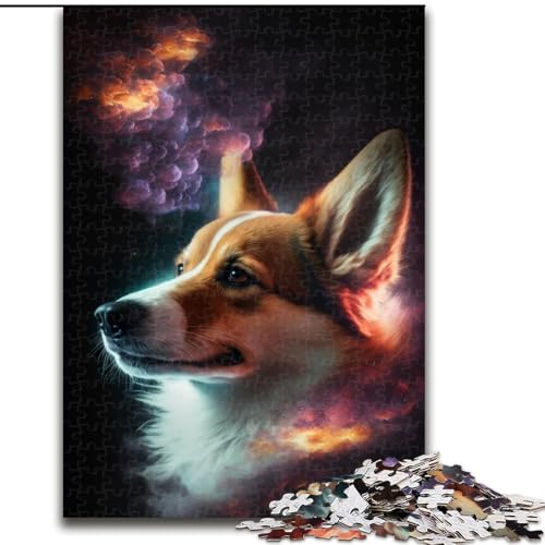 Puzzle für Erwachsene, 1000 Corgi-Wolken, Holzpuzzles für Erwachsene, DIY-Heimdekoration, Denkspiel für Teenager (Größe 50x75cm) von WGLINGX