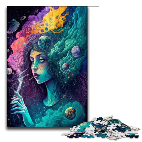 Puzzle für Erwachsene, 1000 Cosmic High Puzzle für Erwachsene, Holzpuzzle, Lernspiel (Größe 50 x 75 cm) von WGLINGX
