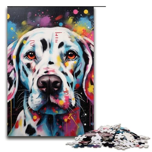 Puzzle für Erwachsene, 1000 Dalmatiner-Puzzle, Holzpuzzle, Spielzeug, Wanddekoration (Größe 50 x 75 cm) von WGLINGX
