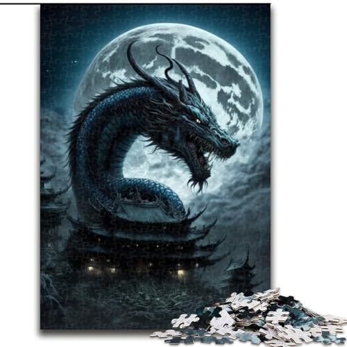 Puzzle für Erwachsene, 1000 Drachen, Holzpuzzle für Erwachsene, DIY-Heimdekoration, Denkspiel für Teenager (Größe 50x75cm) von WGLINGX