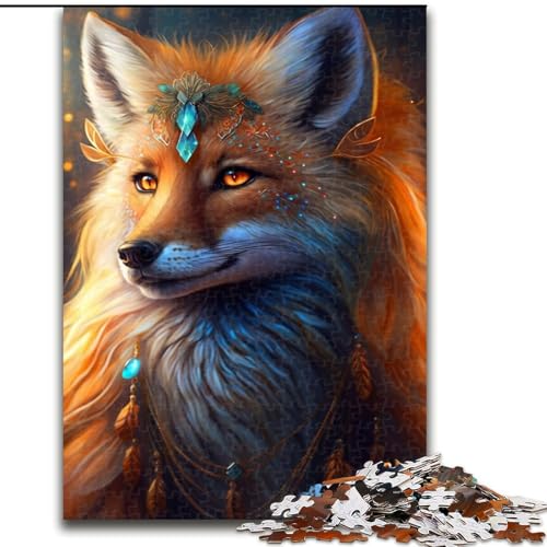 Puzzle für Erwachsene, 1000 Fuchs-Puzzles aus Pappe, DIY-Heimdeko, Denkspiel für Teenager (Größe 26x38cm) von WGLINGX