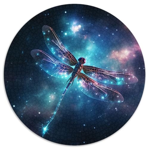 Puzzle für Erwachsene, 1000 Galaxie-Libellen, rundes Papierpuzzle, anspruchsvolles Denkspiel für Teenager, perfekt als Heimdekoration oder Geschenk (67,5 x 67,5 cm) von WGLINGX