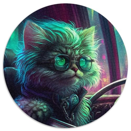 Puzzle für Erwachsene, 1000 Kätzchen in Sportwagen, Papppuzzles, Geburtstage, Weihnachten, Halloween, Erntedankfest, Ostern (67,5x67,5cm) von WGLINGX