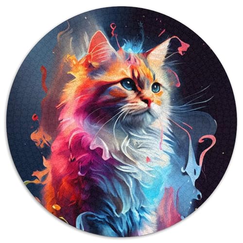 Puzzle für Erwachsene, 1000 Katzen, Bunte Kartonpuzzles, Geburtstage, Weihnachten, Halloween, Erntedankfest, Ostern (67,5x67,5cm) von WGLINGX