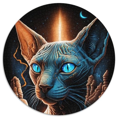 Puzzle für Erwachsene, 1000 Katzen-Puzzles aus Pappe, Geburtstage, Weihnachten, Halloween, Erntedankfest, Ostern (67,5x67,5cm) von WGLINGX