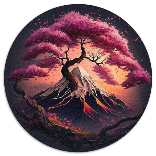 Puzzle für Erwachsene, 1000 Kirschblüten, Berg Fuji, runde Papierpuzzles, Familienaktivität, einzigartiges Geschenk für Feiertage und Geburtstage 67,5 x 67,5 cm Puzzle für Erwachsene, 1000 Kirschblüten, Berg Fuji, runde Papierpuzzles, Familienaktivität, einzigartiges Geschenk für Feiertage und Geburtstage 67,5 x 67,5 cm von WGLINGX
