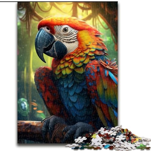 Puzzle für Erwachsene, 1000 Kunst-Papageien-Unmögliches Puzzle für Erwachsene, herausfordernd und unterhaltsam, Familienaktivität (Größe 26x38cm) von WGLINGX