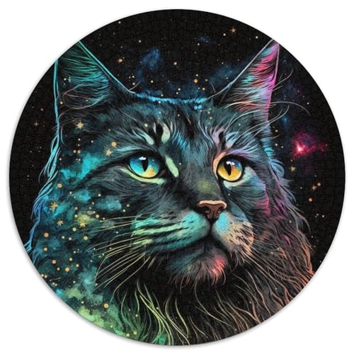 Puzzle für Erwachsene, 1000 Maine-Coon-Puzzles aus Pappe, Geburtstage, Weihnachten, Halloween, Thanksgiving, Ostern (67,5x67,5cm) von WGLINGX