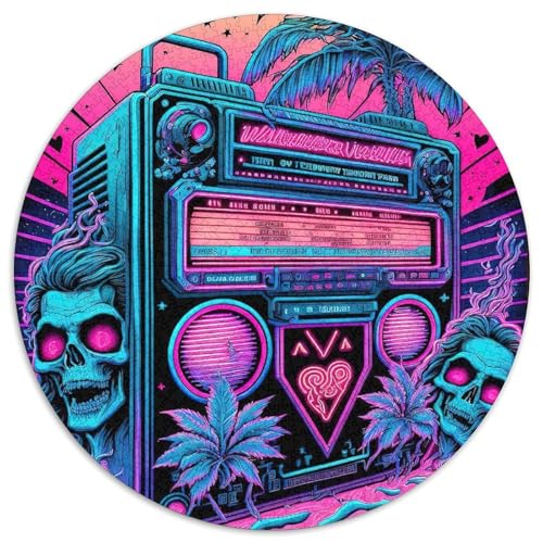 Puzzle für Erwachsene, 1000 Neon-Landschaftspuzzles aus Karton, Geburtstage, Weihnachten, Halloween, Erntedankfest, Ostern (67,5x67,5cm) von WGLINGX