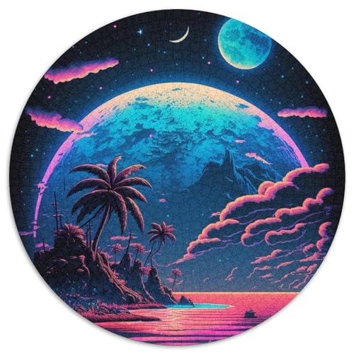 Puzzle für Erwachsene, 1000 Neonlandschafts-Puzzles aus Karton, Geburtstage, Weihnachten, Halloween, Erntedankfest, Ostern (67,5x67,5cm) von WGLINGX