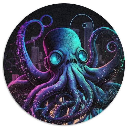 Puzzle für Erwachsene, 1000 Oktopus-Puzzles aus Pappe, Geburtstage, Weihnachten, Halloween, Erntedankfest, Ostern (67,5x67,5cm) von WGLINGX
