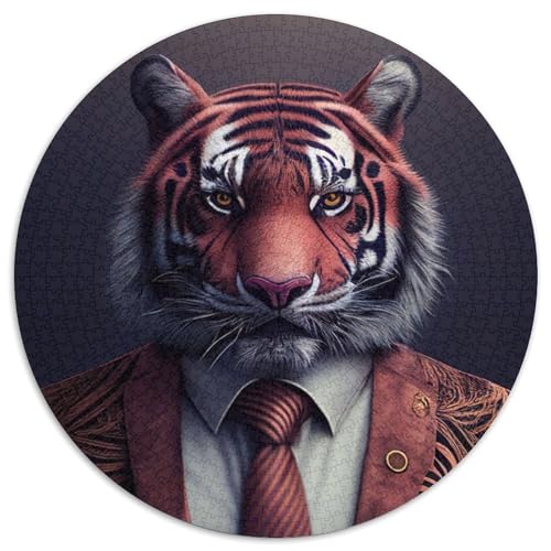 Puzzle für Erwachsene, 1000 Puzzles aus Karton im Tigerkostüm, Geburtstage, Weihnachten, Halloween, Erntedankfest, Ostern (67,5x67,5cm) von WGLINGX