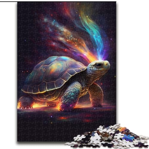 Puzzle für Erwachsene, 1000 Puzzles mit Weltraumschildkröte aus Pappe, DIY-Heimdekor, Denkspiel für Teenager (Größe 26x38cm) von WGLINGX