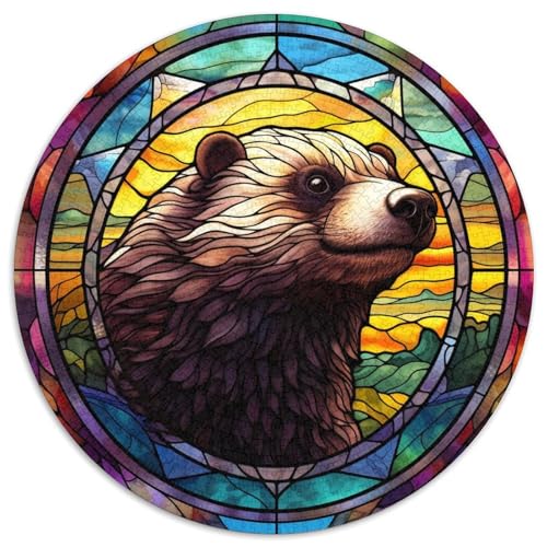 Puzzle für Erwachsene, 1000 Stück, Buntglas-Honigdachs, schwierige Puzzles für Erwachsene, Kunstwerk-Dekor, Intelligenzspielzeug für Familien-Indoor-Spiele 67,5 x 67,5 cm Puzzle für Erwachsene, 1000 Stück, Buntglas-Honigdachs, schwierige Puzzles für Erwachsene, Kunstwerk-Dekor, Intelligenzspielzeug für Familien-Indoor-Spiele 67,5 x 67,5 cm von WGLINGX