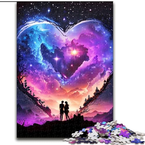 Puzzle für Erwachsene, 1000 Teile, „Braut und Bräutigam-Universum“, Papppuzzle, Geburtstage, Weihnachten, Halloween, Thanksgiving, Ostern, Größe 26x38cm von WGLINGX