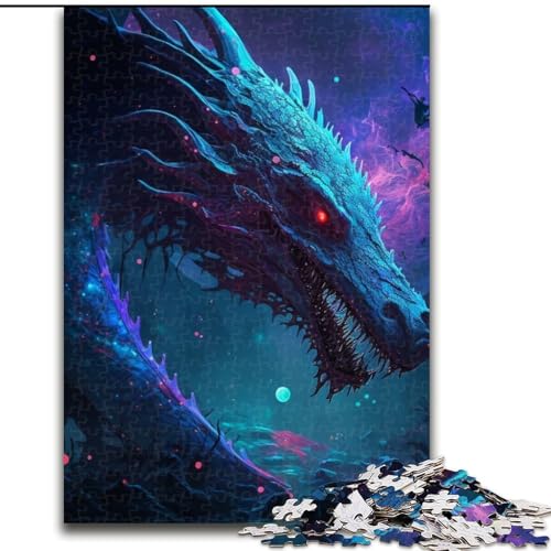 Puzzle für Erwachsene, 1000 Teile, „Brave Dragon“, Kartonpuzzle, pädagogisches und unterhaltsames Indoor-Spiel zur Heimdekoration (Größe 26x38cm) von WGLINGX