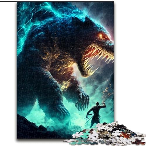 Puzzle für Erwachsene, 1000 Teile, „Das Monster“, Holzpuzzle, Geburtstage, Weihnachten, Halloween, Thanksgiving, Ostern, Größe 50x75cm Puzzle für Erwachsene, 1000 Teile, „Das Monster“, Holzpuzzle, Geburtstage, Weihnachten, Halloween, Thanksgiving, Ostern, Größe 50x75cm von WGLINGX