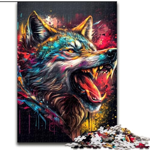 Puzzle für Erwachsene, 1000 Teile, „Der Piratenwolf“, unmögliches Puzzle für Erwachsene, Heimdekorationsgeschenk, Denkspiel (Größe 26x38cm) von WGLINGX