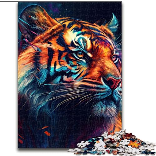 Puzzle für Erwachsene, 1000 Teile, „Der mächtige Tiger“, schwierige Puzzles für Erwachsene, Lernspiele, Heimdekoration (Größe 26x38cm) von WGLINGX