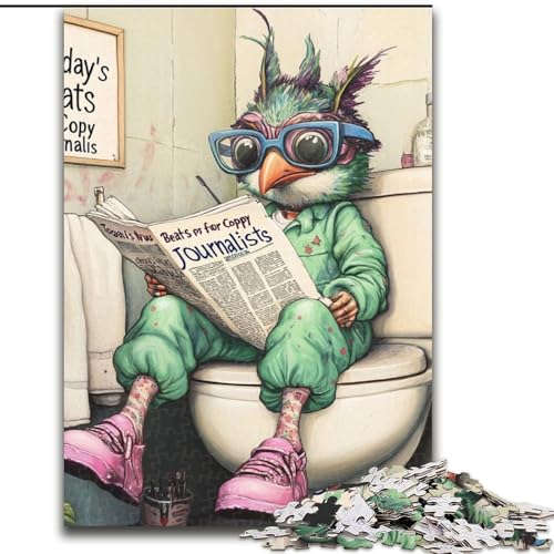 Puzzle für Erwachsene, 1000 Teile, „Hummingbird Go Toilet“-Puzzles für Erwachsene, Familieninteraktion und Gehirnherausforderung, Familienaktivitätsherausforderung (Größe 50x75cm) von WGLINGX