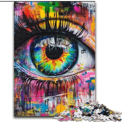 Puzzle für Erwachsene, 1000 Teile, „Psychic Eyes“, anspruchsvolle Puzzles, Spaß für die ganze Familie, Basteln, perfekt für Geburtstage, Feiertage (Größe 50x75cm) von WGLINGX