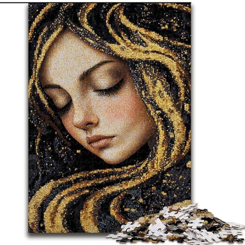 Puzzle für Erwachsene, 1000 Teile, „Schlafende Frau“, Papppuzzle, Denkspiel für Teenager, Spieleabend mit der Familie (Größe 26x38cm) von WGLINGX