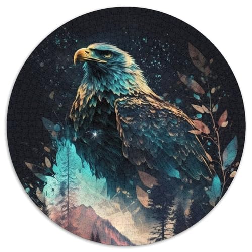 Puzzle für Erwachsene, 1000 Teile, Adler-Doppelbelichtungspuzzle für Erwachsene für Jugendliche, Lernspiele, Geschenke (67,5x67,5cm) von WGLINGX