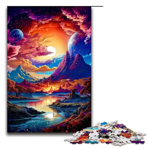 Puzzle für Erwachsene, 1000 Teile, Alien Planet, Puzzle für Erwachsene, anspruchsvolles Spiel, 75 x 50 cm von WGLINGX
