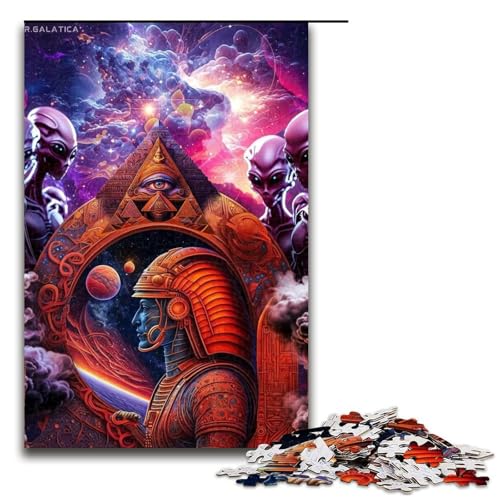 Puzzle für Erwachsene, 1000 Teile, Alien Planet, Puzzle für Erwachsene, anspruchsvolles Spiel, 75 x 50 cm von WGLINGX