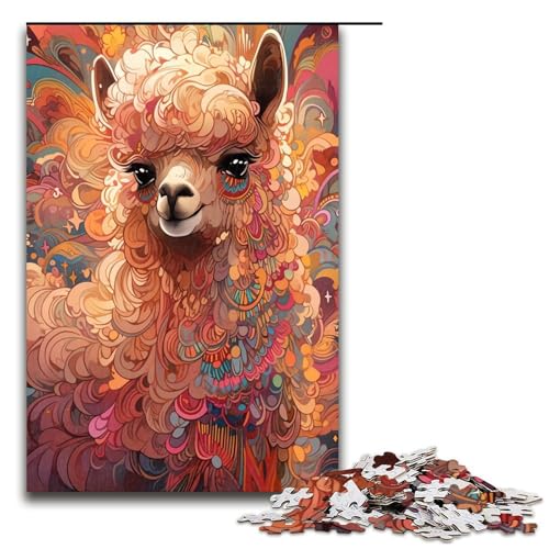 Puzzle für Erwachsene, 1000 Teile, Alpaka-Puzzle und tolle Geschenke, 50 x 75 cm von WGLINGX
