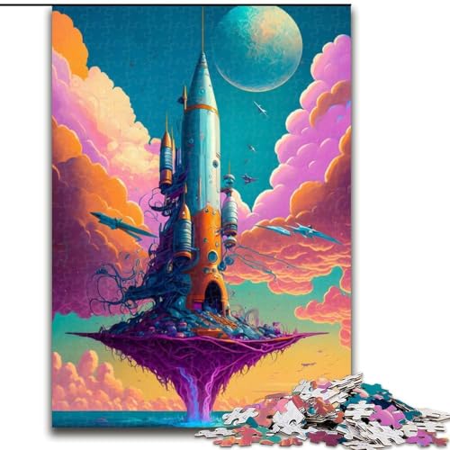 Puzzle für Erwachsene, 1000 Teile, Amazing Rocket The Sea, Holzpuzzle, Geburtstage, Weihnachten, Halloween, Thanksgiving, Ostern, Größe 26x38cm Puzzle für Erwachsene, 1000 Teile, Amazing Rocket The Sea, Holzpuzzle, Geburtstage, Weihnachten, Halloween, Thanksgiving, Ostern, Größe 26x38cm von WGLINGX