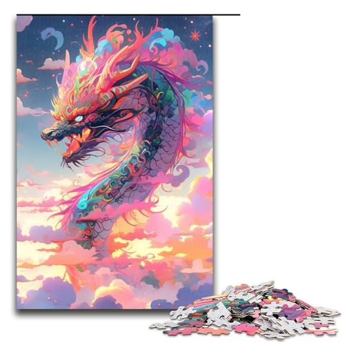 Puzzle für Erwachsene, 1000 Teile, Anime-Drachen-Puzzle für die Heimdekoration, 50 x 75 cm von WGLINGX
