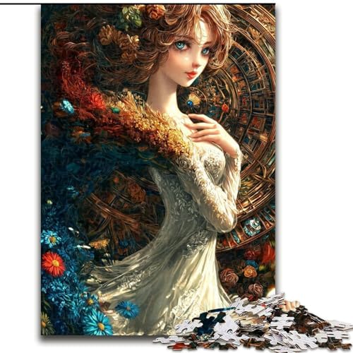 Puzzle für Erwachsene, 1000 Teile, Anime-Mädchen, 1000 Teile, Puzzle für Erwachsene, Lernspiel, Herausforderungsspielzeug (Größe 26x38cm) von WGLINGX