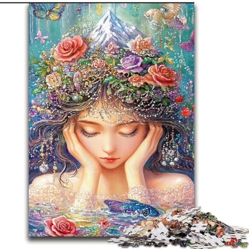 Puzzle für Erwachsene, 1000 Teile, Anime-Mädchen, anspruchsvolle Puzzles, Spaß für die ganze Familie, Basteln, perfekt für Geburtstage, Feiertage (Größe 50x75cm) von WGLINGX