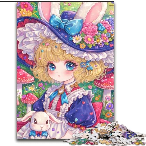 Puzzle für Erwachsene, 1000 Teile, Anime-Mädchen-Puzzles, 1000 Teile für Erwachsene, geeignet für Geburtstage, Halloween, Thanksgiving, Ostern (Größe 50x75cm) von WGLINGX