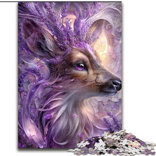 Puzzle für Erwachsene, 1000 Teile, Anime Sweetheart Deer, Papppuzzle, Denkspiel für Teenager, Familienspieleabend (Größe 26x38cm) von WGLINGX