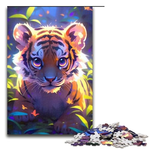 Puzzle für Erwachsene, 1000 Teile, Anime-Traumtiger, Familiendekoration, 50 x 75 cm von WGLINGX