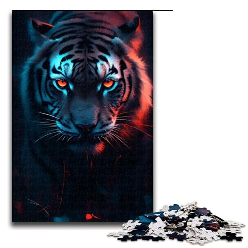 Puzzle für Erwachsene, 1000 Teile, Anime-Traumtiger, Familiendekoration, 50 x 75 cm von WGLINGX