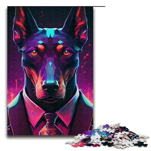Puzzle für Erwachsene, 1000 Teile, Anzug Dobermann, Spielzeug, Lernspiele, Stressabbau, Analyse und Logik, 19,69 x 29,53 Zoll Puzzle für Erwachsene, 1000 Teile, Anzug Dobermann, Spielzeug, Lernspiele, Stressabbau, Analyse und Logik, 19,69 x 29,53 Zoll von WGLINGX